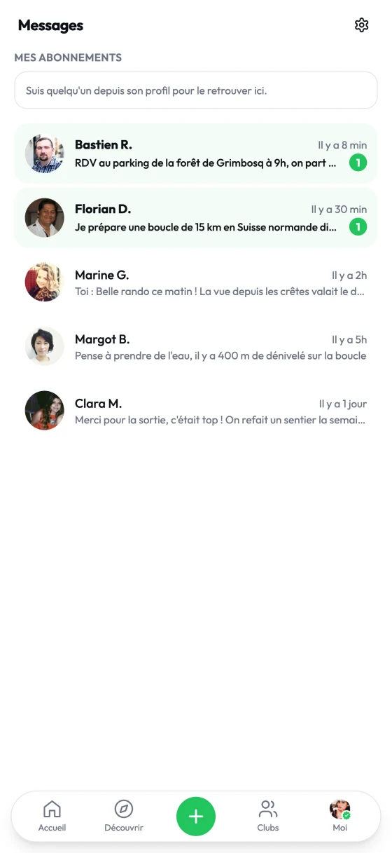 Après l'effort, vous restez en contact